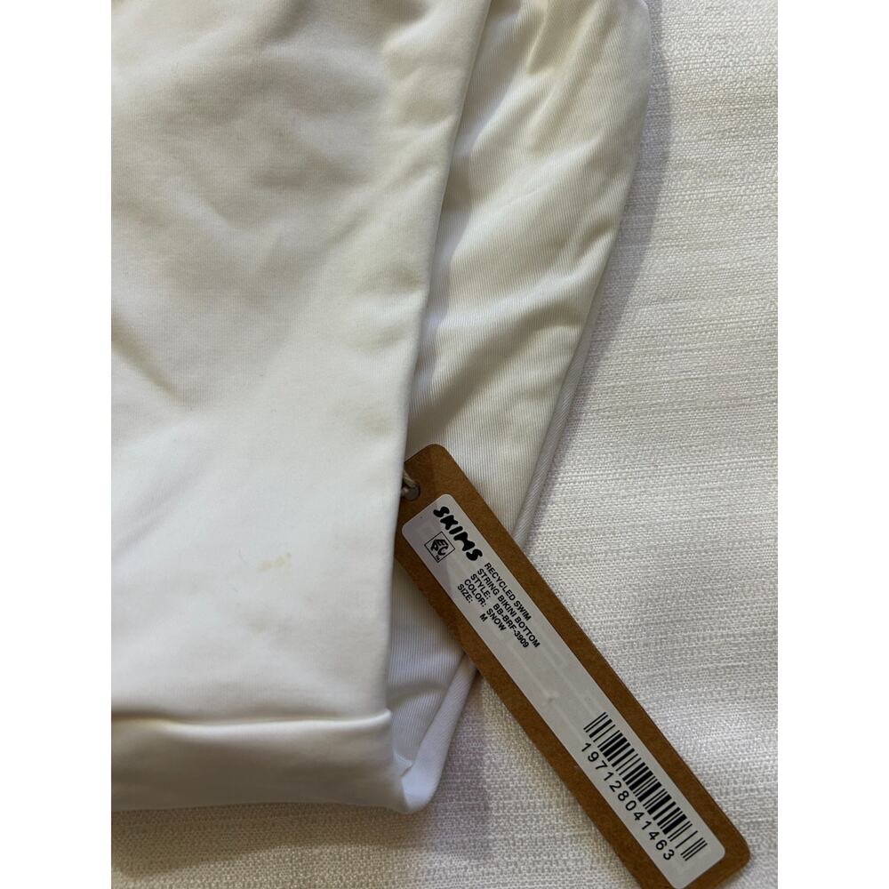Skims NWT Recycled Swim String Bikini Bottom Snow Size Medium - Picture 3 of 4